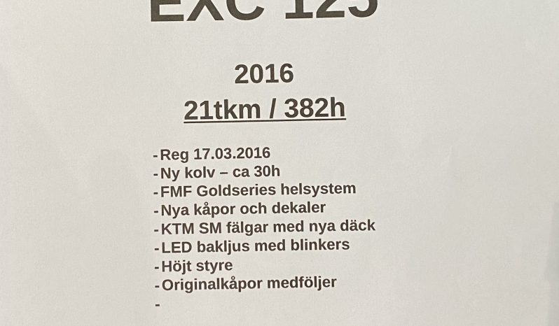 KTM EXC 125 -2016 full